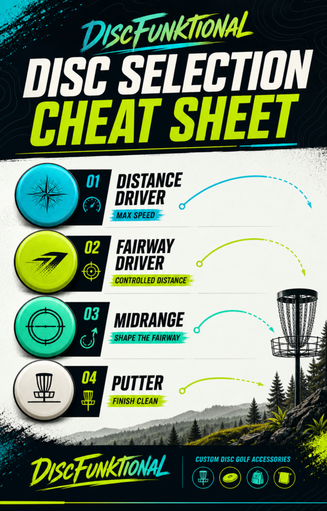 DiscFunktional disc selection cheat sheet poster