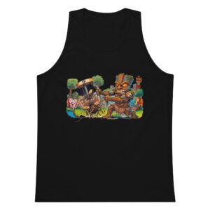 First Run Tank Top – mens premium tank top black front