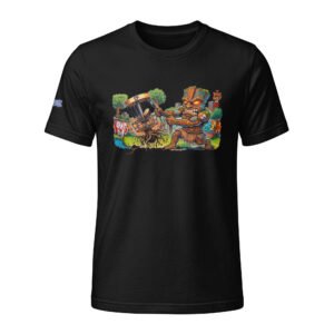 First Run Tee – unisex fine jersey t shirt black front