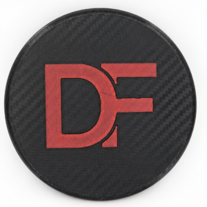 DF mini marker in Black / Red, front view